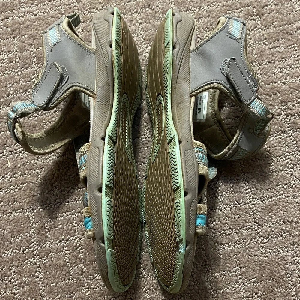 G.H. Bass & Co. Blue  and Taupe Size 8 Sandals Summer Vacation Resortwear Fall